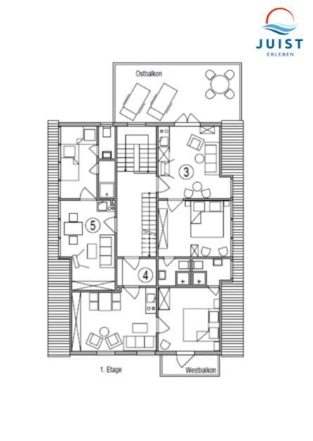 Haus Deichgraf 175 - Wohnung 5 Juist Exterior photo